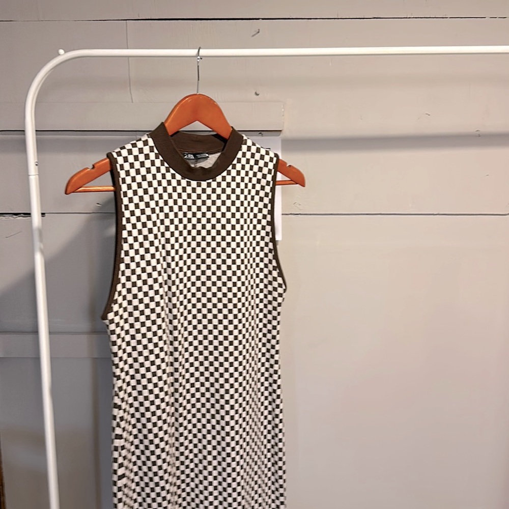 Zara checkers Maxi dress